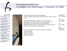Tablet Screenshot of heepen-hausarzt.de